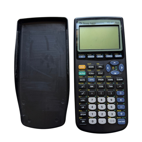 Texas Instruments TI-83 Plus Graphing Calculator w/ Case Tested Works Great - Picture 1 of 5